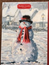 DADDY MEDICI CHRISTMAS CARD, The Village Snowman By Richard MacNeil Free Post