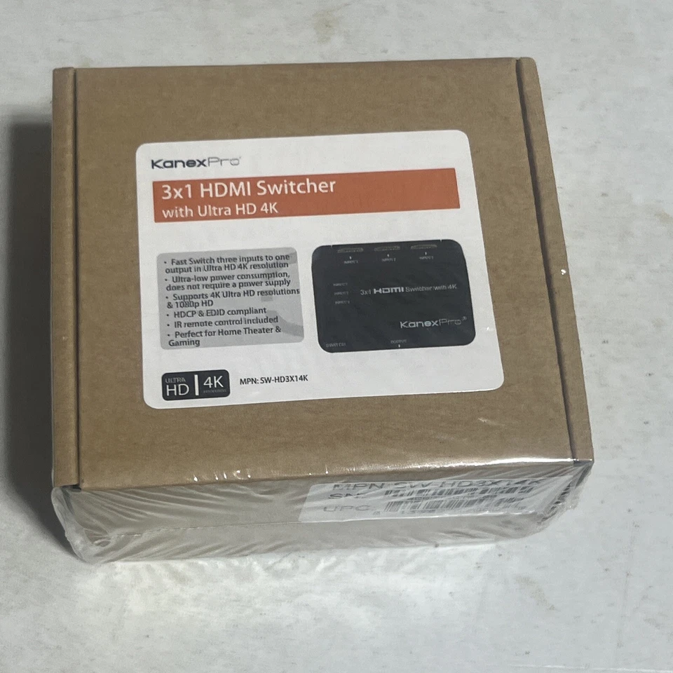 KanexPro 3x1 HDMI Switcher with 4K Support SW-HD3X14K (Free Shipping) - Image 1 of 1