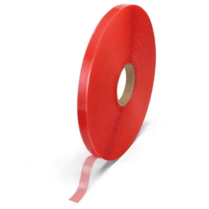 double sided tape Red liner clear 8 mil Extended liner 3/4″ on 1″ x 750 ft - Picture 1 of 3