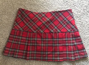 School Girl Student Red Plaid Skirt sexy Costume for Halloween Cosplay - Picture 1 of 5