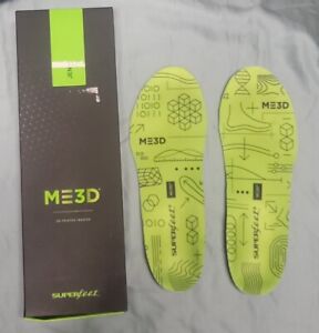 ME3D SUPERFEET 3.0 Size D Insoles 3D Printed Custom Medium Mens CU776208 Emerald