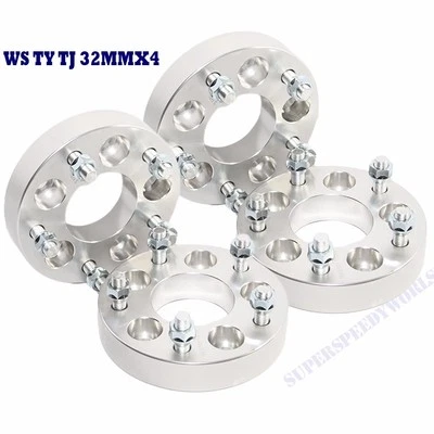 Espaçador de roda 4 peças 32MM para 87-06 Wrangler/02-13 Liberty 5LUG 5X4.5 5x5" 1.25 - Imagem 1 de 4