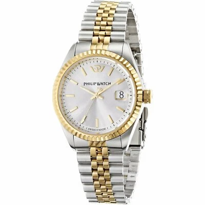 Orologio Philip Watch caribe r8253107012 uomo watch bicolore oro dorato swiss 39 - Immagine 1 di 2