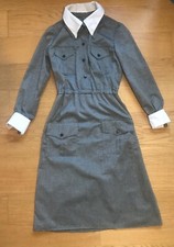 WWII WW2 Nurse style uniform blue dress long sleeve, apron, head cap, new
