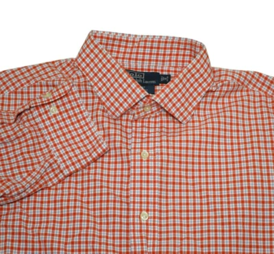 Polo Ralph Lauren Men's Size - 18 Classic Fit Regent Orange Long Sleeve 34/35 - Image 1 of 4