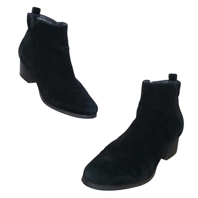 Botines Rubios Talla 10 Botines de Gamuza Negros Cremallera Interior 6" Alto Impermeables Foto 1 de 4