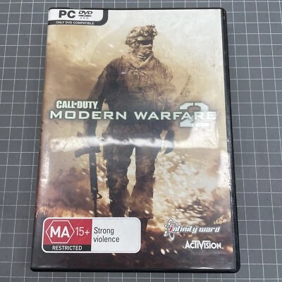 ORIGINAL RETRO PC DVD Game Call Of Duty Modern Warfare 2 Rom 2 Disc Computer - image 1 of 4