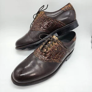 Scarpe da golf FootJoy Classics Dry Premiere 7,5E pelle di coccodrillo USA 50305 ecopelle - Foto 1 di 8