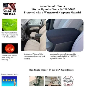 Auto Center Console Cover- Fits the Hyundai Santa Fe 2002-2012 -Neoprene (U3N) - Bild 1 von 10