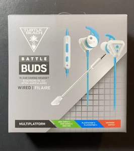 Turtle Beach Battle Buds In-Ear Gaming Headset [ White / Teal ] NEW - Picture 1 of 5