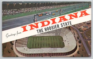 Postal Indianapolis IN Speedway Notre Dam Stadium Multi Vista - Imagen 1 de 2
