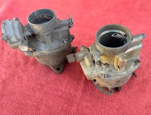 (2) OEM Rochester 1 Barrel Carburetors Chevy GMC B-style Inline 6 Cyl Engine 235 - Picture 1 of 12