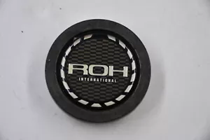ROH International Black w/Chrome Logo Wheel Center Cap Hub Cap ROH/2.3125 2.3125 - Picture 1 of 4