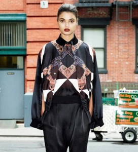 GIVENCHY SZ 40 / AU 12 / US 8 Silk Printed paisley Bomber Jacket Coat RRP $3500 - Bild 1 von 12