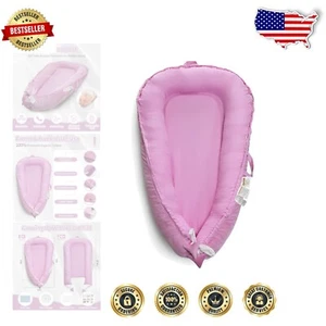 Safe & Stylish Baby Nest - Adjustable Portable Lounger for Newborns 0-24 Months - Picture 1 of 8