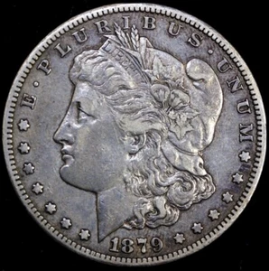 1879 CC Morgan Silver Dollar $1 XF Key Date Capped Die Carson City US#116 - Picture 1 of 3