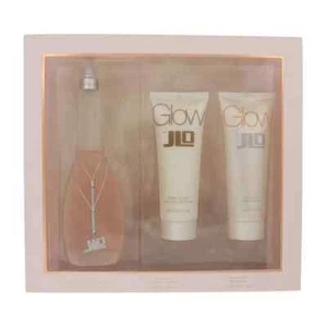 J Lo Glow Gift Set 3.4 oz EDT Spray + 2.5 oz Body Lotion + 2.5 oz Shower Gel  - Picture 1 of 3