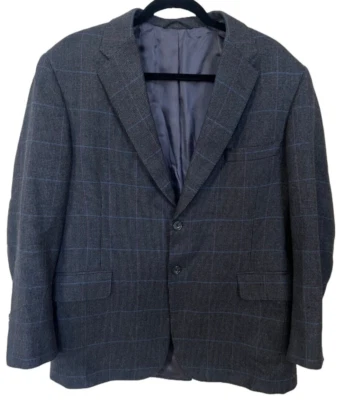 H. Freeman & Sons Hand Tailored Gray Tweed Wool Sport Coat Jacket Blazer 44 R - Image 1 of 3