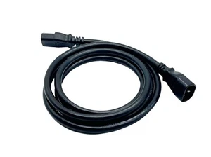 6FT 14AWG IEC C13 to C14 Power Extension Cord UL Listed 125V Made In Taiwan - Picture 1 of 4