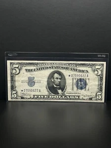 1934A-$5 DOLLARS BILL STAR NOTE Very Fine Condition For Your Collection  - Picture 1 of 2