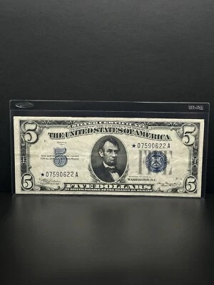1934A-$5 DOLLARS BILL STAR NOTE Very Fine Condition For Your Collection  - Image 1 of 2