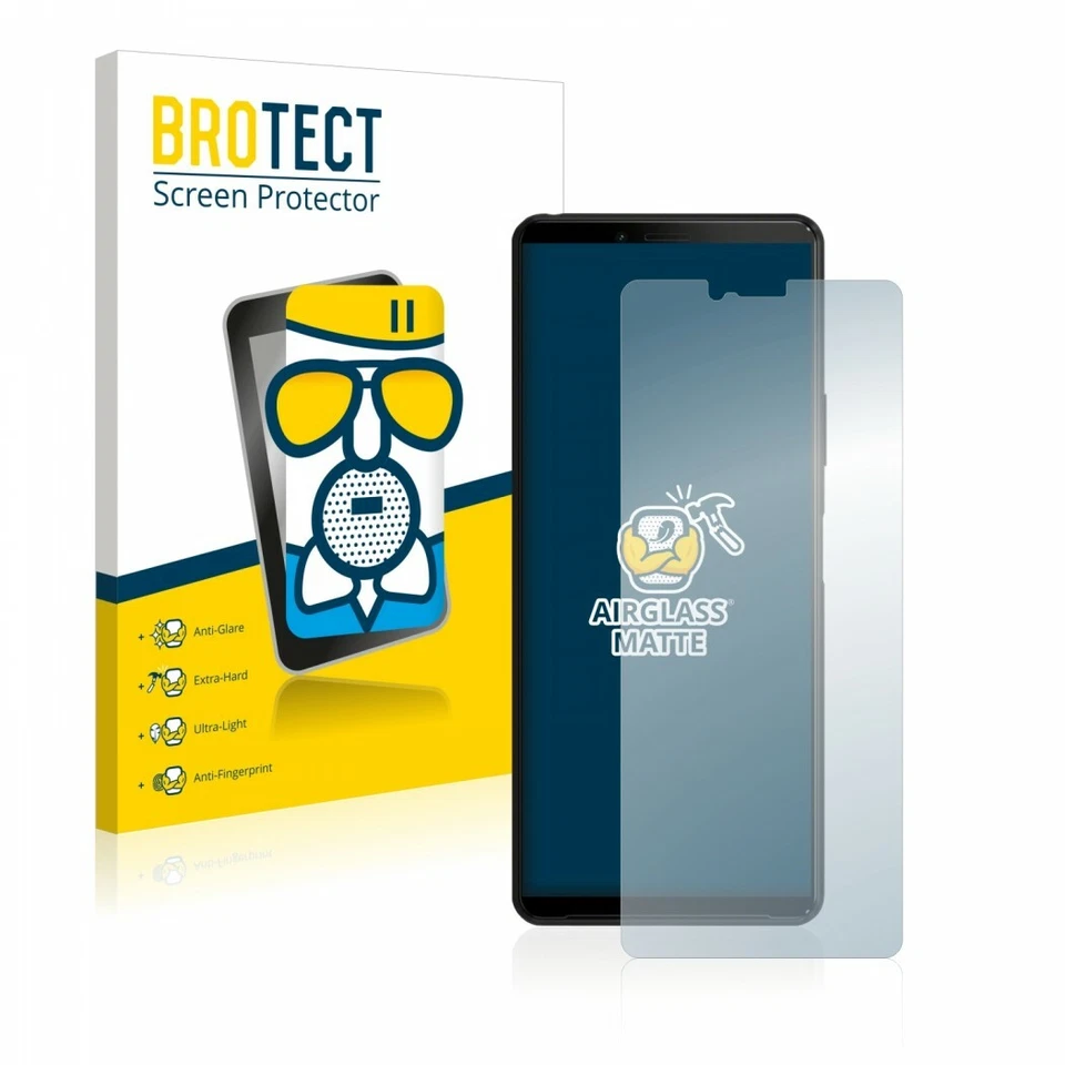 Protector de pantalla de vidrio premium mate BROTECT® AirGlass® para Sony Xperia 10 III Foto 1 de 4