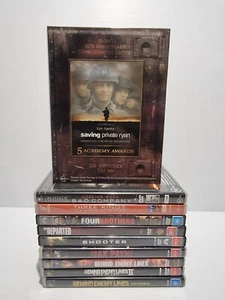 10 x Action DVD Movies Behind Enemy Lines, Saving Private Ryan, Four Brothers - Picture 1 of 16