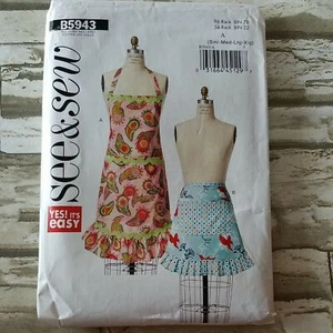 See & Sew 5943 Sewing Pattern Aprons Used - Picture 1 of 7