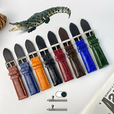 Leather Watch Strap For Men Genuine Alligator Crocodile Quick Release Watch Band