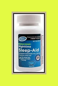 Diphenhydramine HCI, 50 mg Nighttime Sleep Aid-275 soft gels New - Picture 1 of 1