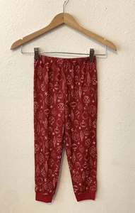 Family PJs Kids Pajama Bottoms XS 4/5 Red Ornament Christmas Holiday NWT - Picture 1 of 4