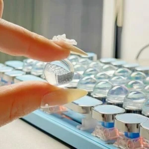 Hemispherical Nail Art Keyboard Sticker Transparent Typing Keyboard Cover - Photo 1/12