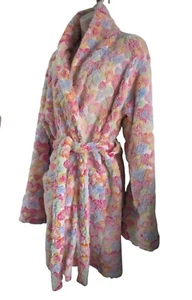 Aegean Apparel Plüsch Herz geformter Bademantel S/M Bonbonfarbe Vintage GUC - Bild 1 von 16