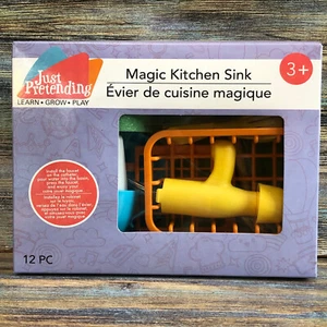 Just Pretending Magic Kids Kitchen Sink Sets 12 pc Viral Functional Water Play - Picture 1 of 4