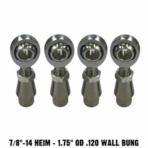 7/8" Chromoly Heim Joint 1.75 OD .120 Wall Bung Sway Bar Rod End Fabrication Kit - Picture 1 of 6