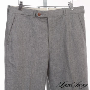 #1 MENSWEAR Panta New York grigio medio flanella maculata pantalone piatto davanti - Foto 1 di 6