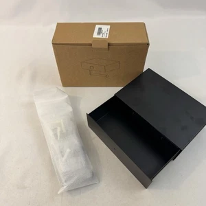 Porta asciugamani carta da parete con ripiano portaoggetti metallo nero opaco spedizione veloce - Foto 1 di 19