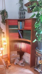 STYLISH VINTAGE TEAK G-PLAN Fresco 3-SHELF CURVED BOOKCASE/ SHELVES 145 x 165cm - Picture 1 of 9