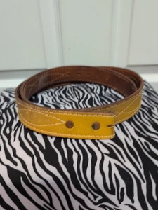 Cintura uomo vintage Westernb senape taglia 36". Senza fibbia cucita - Foto 1 di 10