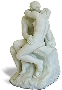 NEW KISS by RODIN SMALL STONE STATUE SCULPTURE ART FIGURE - Picture 1 of 1