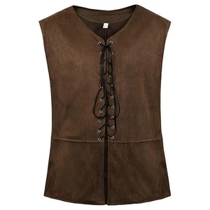 Elegant Men's Medieval Vest Pirate Costume Renaissance Steampunk Waistcoat - Picture 1 of 12