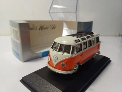 MINICHAMPS 1/43 430 052302 - VW BUS SAMBA - ROJO (NARANJA) / CREMA Foto 1 de 4