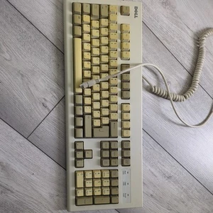 Dell keyboard SK-1000REW PS/2 Computer Keyboard beige and yellow - Picture 1 of 2