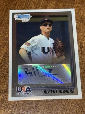 ALBERT ALMORA 2010 Bowman Chrome USA Baseball Autograph #USA-AA Auto - Image 1 of 2