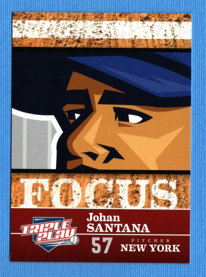 2012 Panini Triple Play #252 Johan Santana FOC New York Mets - Image 1 of 1