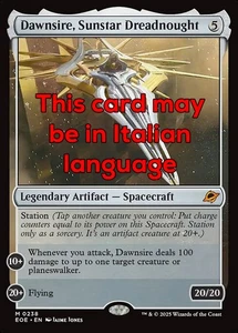 MTG DAWNSIRE, SUNSTAR DREADNOUGHT EXC IPERALBA, CORAZZATA DELLA STELLA 238 EOE - Picture 1 of 1