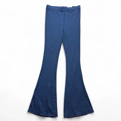 Pantalones deportivos de tiro alto acampanados waffle SO azules para jóvenes talla mediana nuevos con etiquetas Foto 1 de 4