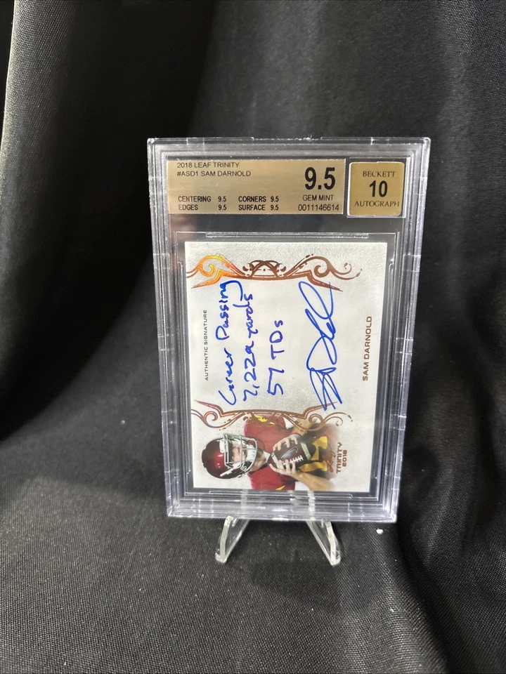 Leaf Trinity #ASD1 2018 Sam Darnold Authentic Signature Becket 10 Foto 1 de 4