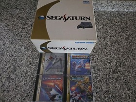 SEGA SATURN SKELETON CONSOLE LIMITED EDITION RARE + GAMES + MEMORY