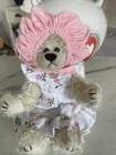 TY VTG 1993 The Attic Treasures Collection "Rosalie" Bear 8.5" Jointed Dress-Hat